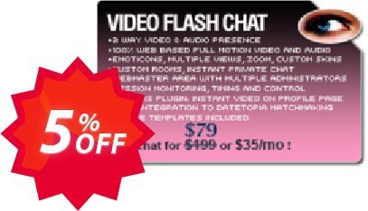 Video Flash Chat - Full Source Code Unlimited Plan Coupon code 5% discount 