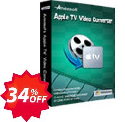 Aneesoft Apple TV Video Converter Coupon code 34% discount 