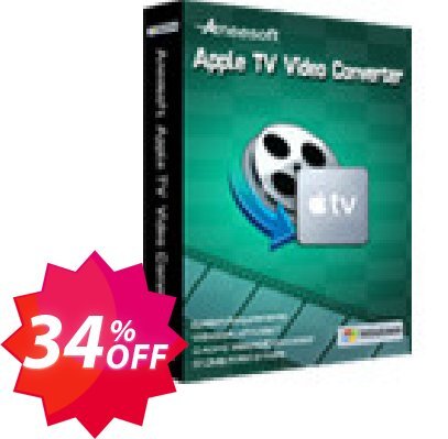 Aneesoft Apple TV Video Converter Coupon code 34% discount 