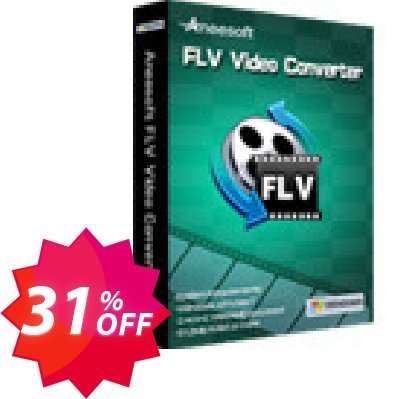 Aneesoft FLV Video Converter Coupon code 31% discount 