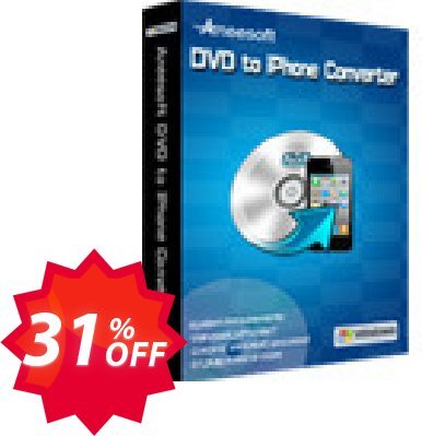 Aneesoft DVD to iPhone Converter Coupon code 31% discount 