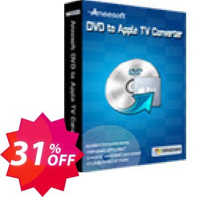 Aneesoft DVD to Apple TV Converter Coupon code 31% discount 