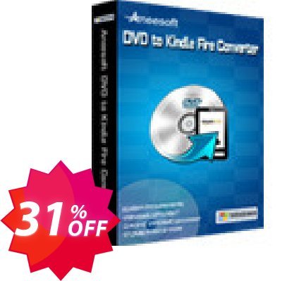 Aneesoft DVD to Kindle Fire Converter Coupon code 31% discount 
