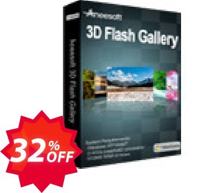 Aneesoft 3D Flash Gallery Coupon code 32% discount 