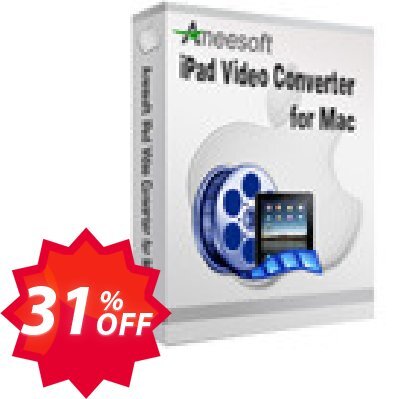 Aneesoft iPad Video Converter for MAC Coupon code 31% discount 