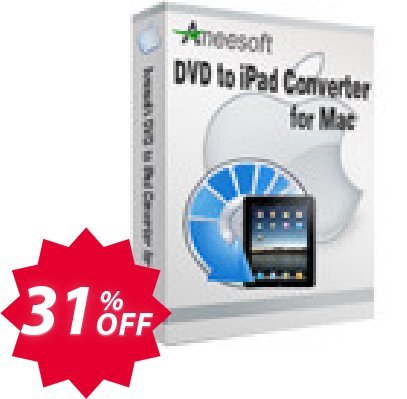 Aneesoft DVD to iPad Converter for MAC Coupon code 31% discount 