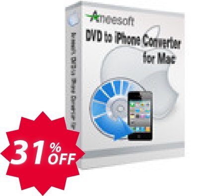 Aneesoft DVD to iPhone Converter for MAC Coupon code 31% discount 