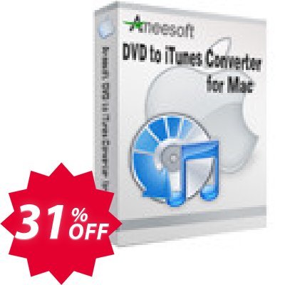 Aneesoft DVD to iTunes Converter for MAC Coupon code 31% discount 
