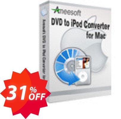 Aneesoft DVD to iPod Converter for MAC Coupon code 31% discount 
