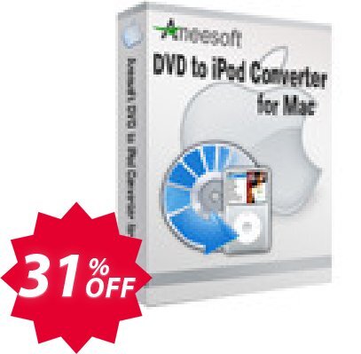 Aneesoft DVD to iPod Converter for MAC Coupon code 31% discount 