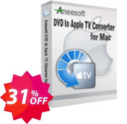 Aneesoft DVD to Apple TV Converter for MAC Coupon code 31% discount 