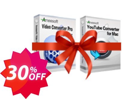 Aneesoft Video Converter Pro and YouTube Converter Bundle for MAC Coupon code 30% discount 