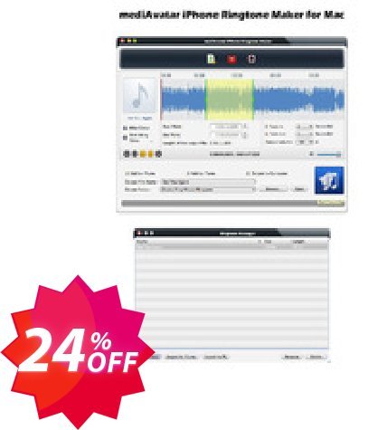 mediAvatar iPhone Ringtone Maker for MAC Coupon code 24% discount 