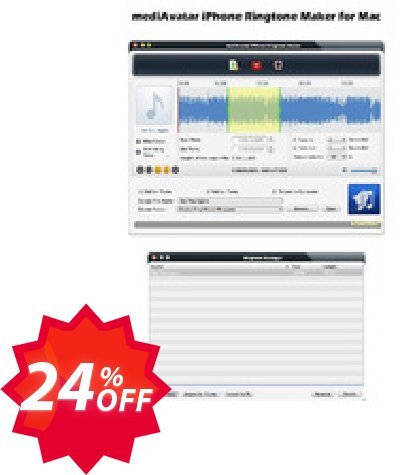 mediAvatar iPhone Ringtone Maker for MAC Coupon code 24% discount 