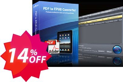 mediAvatar PDF to EPUB Converter Coupon code 14% discount 