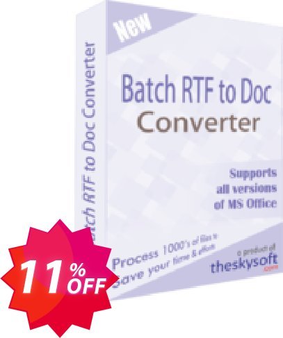 TheSkySoft Batch RTF to Doc Converter Coupon code 11% discount 