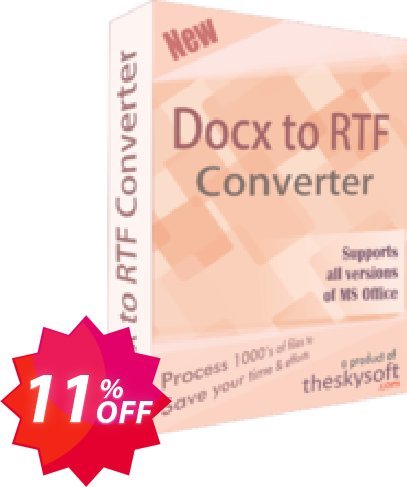 TheSkySoft DOCX TO RTF Converter Coupon code 11% discount 