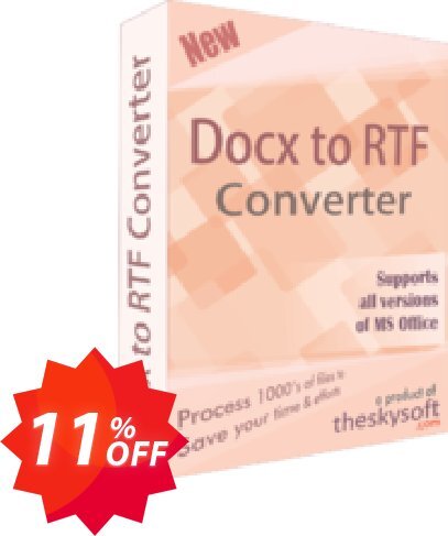 TheSkySoft DOCX TO RTF Converter Coupon code 11% discount 