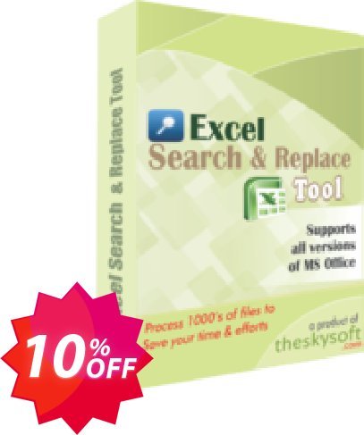 TheSkySoft Excel Search and Replace Tool Coupon code 10% discount 