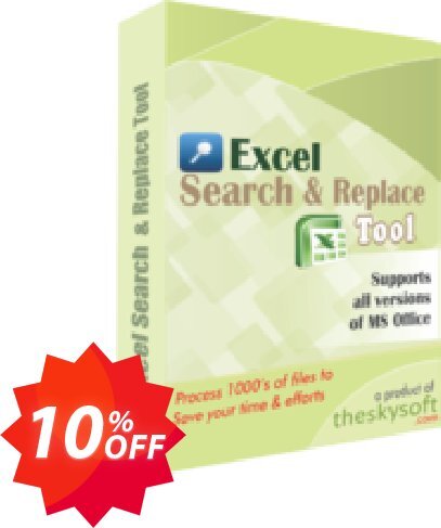 TheSkySoft Excel Search and Replace Tool Coupon code 10% discount 