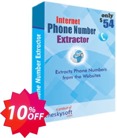 TheSkySoft Internet Phone Number Extractor Coupon code 10% discount 