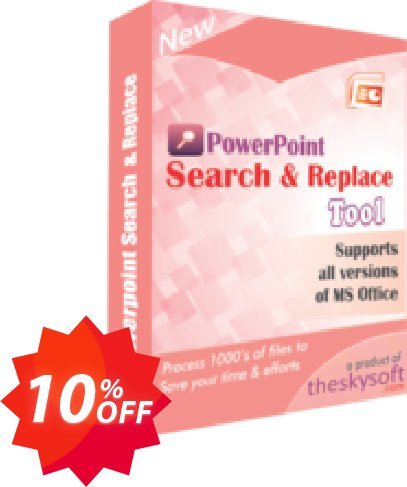 TheSkySoft PowerPoint Search and Replace Tool Coupon code 10% discount 