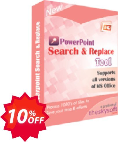 TheSkySoft PowerPoint Search and Replace Tool Coupon code 10% discount 