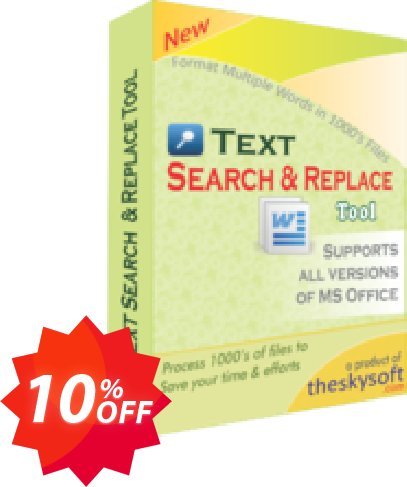 TheSkySoft Text Search and Replace Tool Coupon code 10% discount 