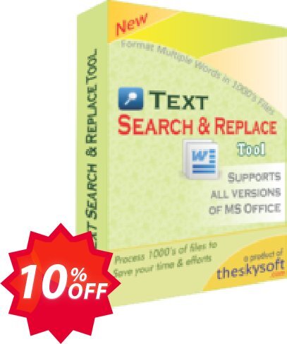 TheSkySoft Text Search and Replace Tool Coupon code 10% discount 