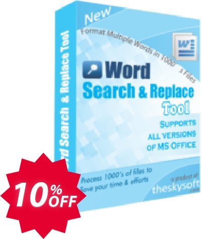 TheSkySoft Word Search and Replace Tool Coupon code 10% discount 