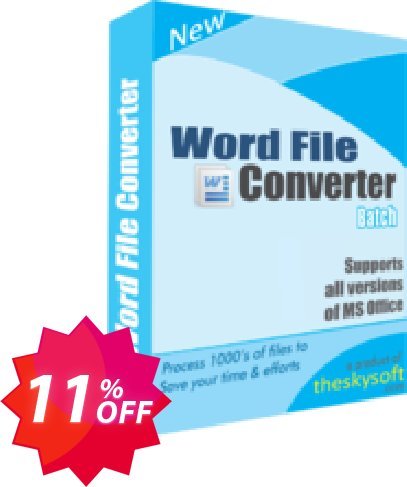 TheSkySoft Word File Converter Batch Coupon code 11% discount 