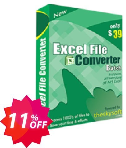TheSkySoft Excel File Converter Batch Coupon code 11% discount 