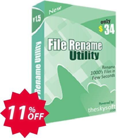 TheSkySoft File Rename Utility Coupon code 11% discount 