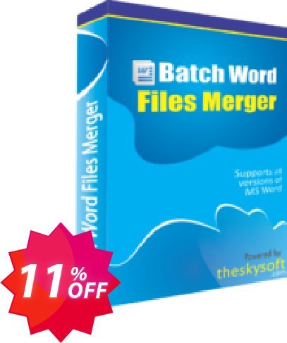 TheSkySoft Batch Word Files Merger Coupon code 11% discount 