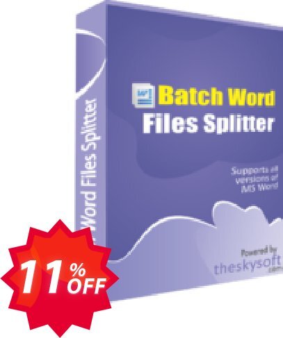 TheSkySoft Batch Word Files Splitter Coupon code 11% discount 