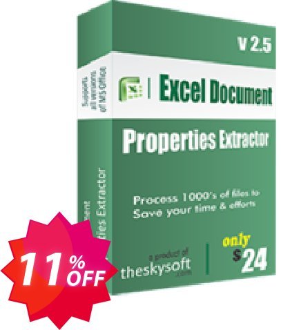 TheSkySoft Excel Document Properties Extractor Coupon code 11% discount 