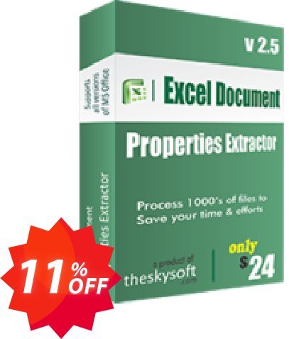 TheSkySoft Excel Document Properties Extractor Coupon code 11% discount 