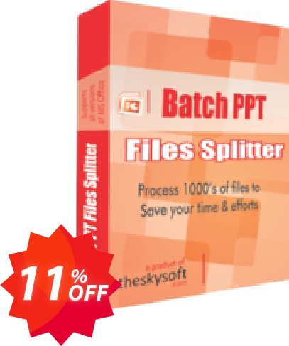 TheSkySoft Batch PPT Files Splitter Coupon code 11% discount 