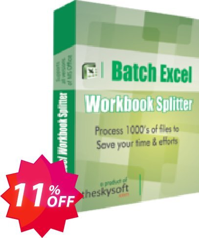 TheSkySoft Batch Excel Workbook Splitter Coupon code 11% discount 