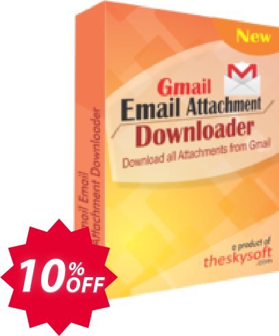 TheSkySoft Gmail Email Attachment Downloader Coupon code 10% discount 