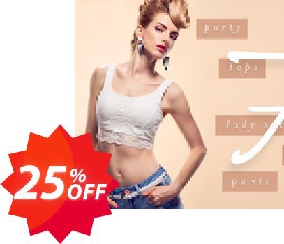 Fashion Clothing Store Coupon code 25% discount 