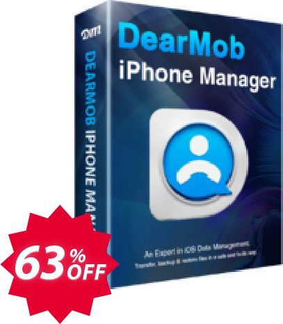 DearMob iPhone Manager, Lifetime 2 PCs  Coupon code 63% discount 
