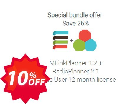 Special offer: MLinkPlanner + RadioPlanner, 12 month Plan  Coupon code 10% discount 