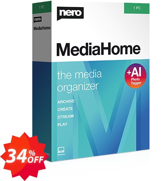 Nero MediaHome 2024 Unlimited Coupon code 34% discount 