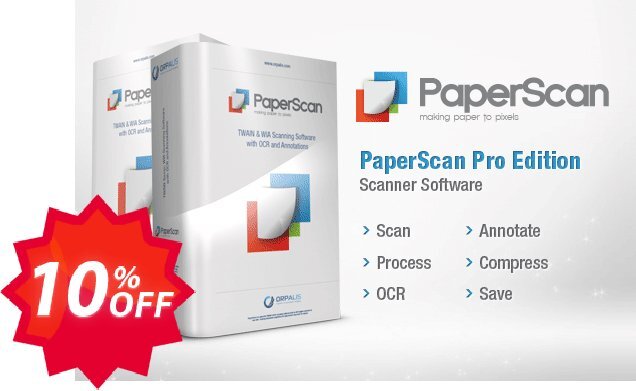 PaperScan Professional Coupon code 10% discount 