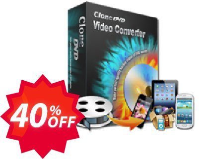 CloneDVD Video Converter 3 Years/1 PC Coupon code 40% discount 