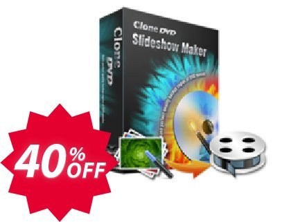 CloneDVD Slideshow Maker 3 years/1 PC Coupon code 40% discount 