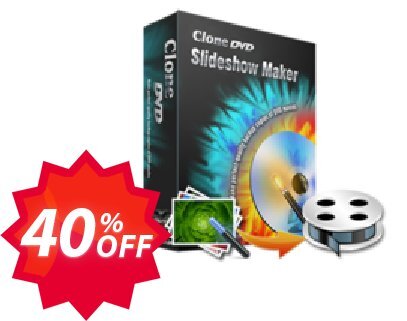 CloneDVD Slideshow Maker 3 years/1 PC Coupon code 40% discount 