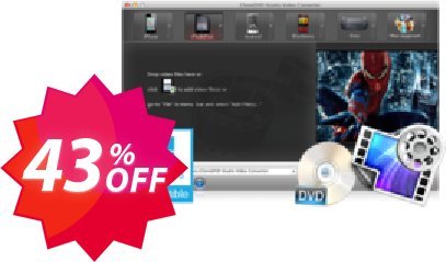 Video Converter for MAC lifetime/1 PC Coupon code 43% discount 