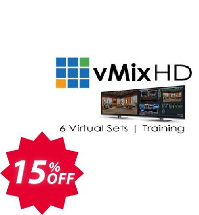 vMix HD + Virtual Set Pack One for vMix Bundle Coupon code 15% discount 